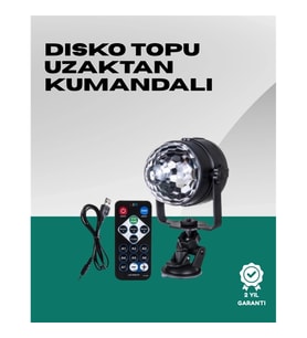 Mey İthalat® 7 Farklı Aydınlatma Modu ve Ses Sensörlü Disko Topu Lambası