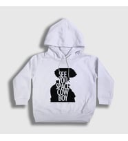 Presmono Unisex Çocuk Beyaz See You Anime Cowboy Bebop Kapüşonlu Sweatshirt 493251tt