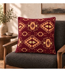 BK Gift El Yapımı Otantik Türk Kilim Kırlent Yastık 43x45 cm -7 Bohem Etnik Dekoratif Koltuk Yastığı