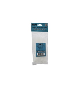 BEYAZ   3.6X150MM  PLASTİK CIRT KELEPÇE  100PCS (5343)