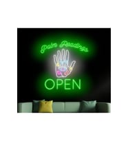 Palm Readings OPEN Yazılı ve Şekilli Neon Tabela