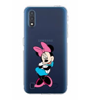 Samsung Galaxy A01  Kamera Korumalı Kapak Minnie Mouse Tasarımlı  Şeffaf Kılıf