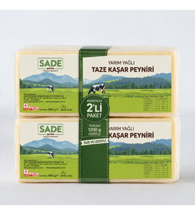 Sade Gurme Kaşar Peynir 2x600 g. - 2'li Paket