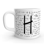 H Harfi Matematik Formül Tasarım Harfli Kupa Bardak