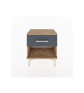 Arges Komodin Tek Çekmeceli 44x30x48 Çam-Antrasit
