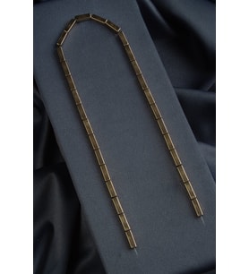 Hematit Doğal Taş Parlak Antik Sarı Dikdörtgen Kesim 4x13mm Dizi