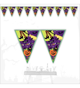 Happy Halloween Üçgen Bayrak Flama - 2 mt
