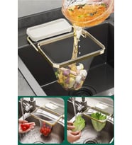 Katlanır Mutfak Lavabo Süzgeci Tıkanıklığa Son 50 Adet Tül Süzgeç Hediye Yeni Nesil Modern Süzgeç (Çok Renkli-Beyaz)