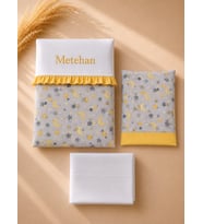Baby Clime İsim Nakışlı 3 Parça Bebek Nevresim Takımı 90x130 Masal Serisi