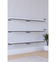 100 Cm 3lü Mat Beyaz Mdf Uçan Duvar Rafı Gizli Bağlantı Kitaplık