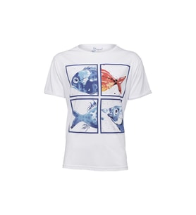 Anemoss Akvaryum Erkek T-Shirt (Beyaz)