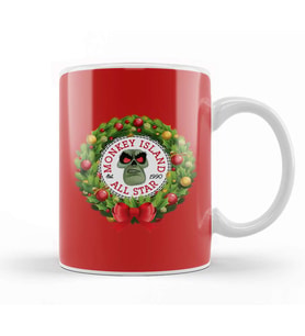Christmas All Star Monkey Island Wreath Kupa Bardak Porselen