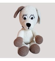 Beyaz Köpek Amigurumi Oyuncak