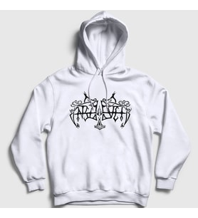 Presmono Unisex Beyaz Logo Metal Enslaved Kapüşonlu Sweatshirt 527930tt (Beyaz)