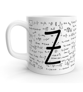 Z Harfi Matematik Formül Tasarım Harfli Kupa Bardak