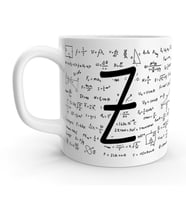 Z Harfi Matematik Formül Tasarım Harfli Kupa Bardak
