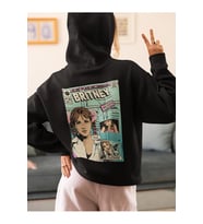 Tasarım Dergi Kapağı Britney Spears Baskılı Unisex Oversize Şarkıcı Hoodie
