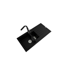 POLEX Cristalüx Granit Eviye P-01+Luxury Siyah