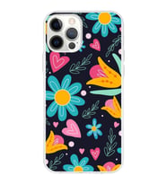 PrintiFy Apple  iPhone 12 Pro Max ile Uyumlu 1mm Slim Fit Retro Renkler 1 Baskılı Şeffaf  Kılıf