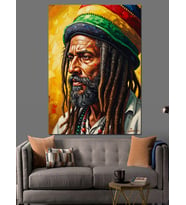 Rastalı Adam Reggae Müzik Dekoratif Kanvas - Mdf Ahşap Tablo