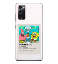Samsung Galaxy S20 FE Uyumlu Sunger Bob Minimalist Poster Desenli Şeffaf Telefon Kılıfı