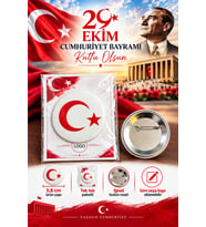 Cumhuriyet Bayramı 29 Ekim Rozeti (5Adet)