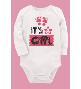 Organik Baskılı Pamuklu Unisex Bebek Body UZUNE266