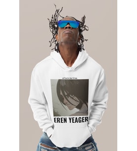 Eren Yeager Attack On Titan Baskılı Unisex Oversize Anime Karakter Hoodie