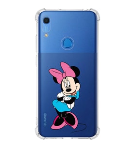 Huawei Y6s  Köşe Korumalı Antişok Kapak Minnie Mouse Tasarımlı Şeffaf  Kılıf