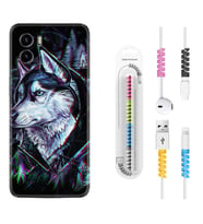 Vivo Y15S Y32 Y33S Y51 Y53S Kılıf Kablo Koruma Spiral Silikon Dog Eyes 1761