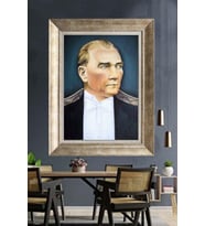 Gümüş Çerçeveli Atatürk Tablo za203