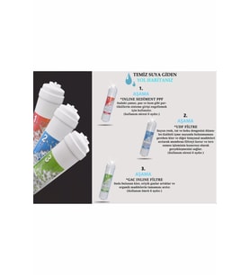 Kapalı Kasa Su Arıtma Cihazı Inline Filtresi 3lü Filtre Set