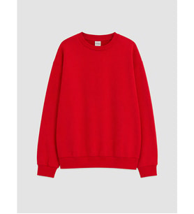LCW Kids Kırmızı Bisiklet Yaka Kız Çocuk Sweatshirt