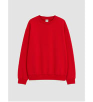 LCW Kids Kırmızı Bisiklet Yaka Kız Çocuk Sweatshirt