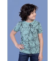 Toontoy Erkek Çocuk Komple Baskılı Tişört (Yeşil)