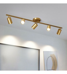 Rsylight Metal Modern 5 Li Eskitme Kaplama Led Spot Avize Beyaz Ampullü