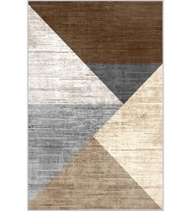 Eliana Home Baskılı, Yıkanabilir Kaymaz Taban Salon Halısı LNA1390-HT925 100x150 cm (Kahverengi)