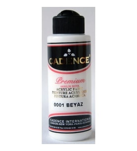 Cadence Premium Akrilik Boya 120 ml. 0001 Beyaz 