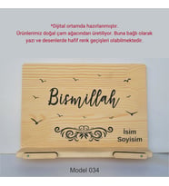 Münzevi Masaüstü Ahşap Rahle/Tablet/Kitap Tutucu-Model034
