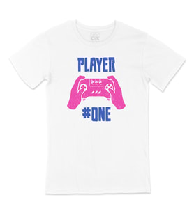 Pembe Player One  Tişört