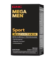 GNC Mega Men Sport Daily Multivitamin for Performance, Muscle Function, and General Health -180 Tablet.Usa Version.3870 (Renksiz)