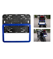 Motosiklet Plakalık 26x17 Cm Mavi Çerçeveli Universal Plaka Altlığı ATV Uyumlu