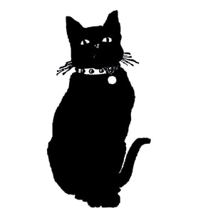 SİYAH KEDİ FOLYO STİCKER 60cm Uzunluk (Karışık)