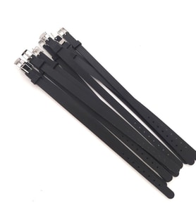 Bileklik 10 lu Silikon Siyah 08 mm Ayarlanabilir Charm Takılabilen Bileklik 