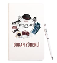 Babalara Özel Beyaz Defter Kalem