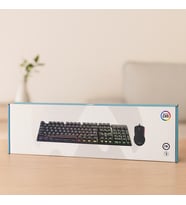 Kablolu RGB Oyuncu Klavye ve Mouse Seti - Siyah