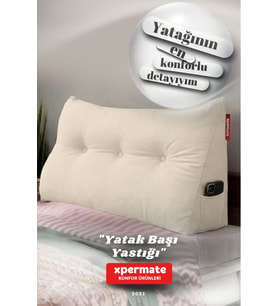 Yatak Başı Yastığı Sırt ve Bel Destek Yastığı 90 cm Yaslanma ve Dinlenme Yastığı