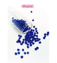 Dökme Cam Kum Boncuk Büyük Boy (6/0) 4 mm - 60 Gram - Koyu Mavi - BNC139