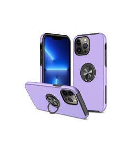 İphone 13 Kılıf Elit Yüzüklü Kapak - Mor