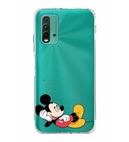Xiaomi Redmi 9T  Kamera Korumalı Kapak Mickey Mouse Tasarımlı Şeffaf  Kılıf